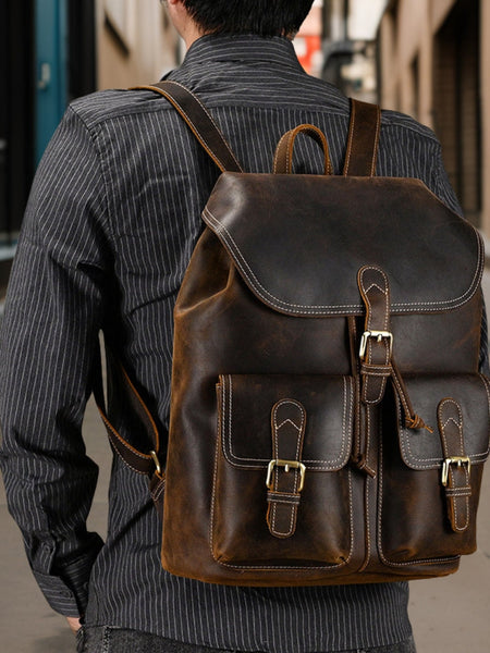 Elijah™ | Stylish Leather Backpack