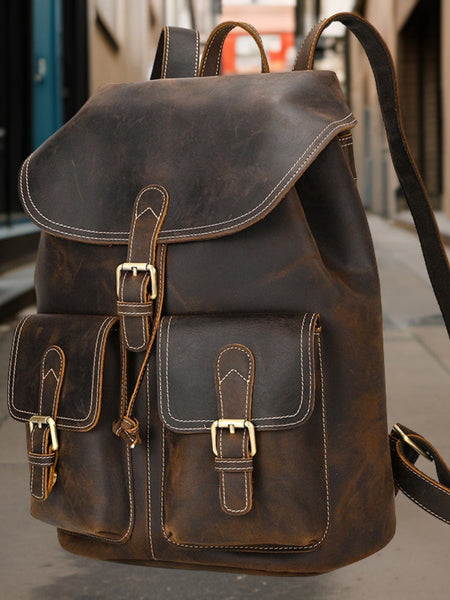 Elijah™ | Stylish Leather Backpack