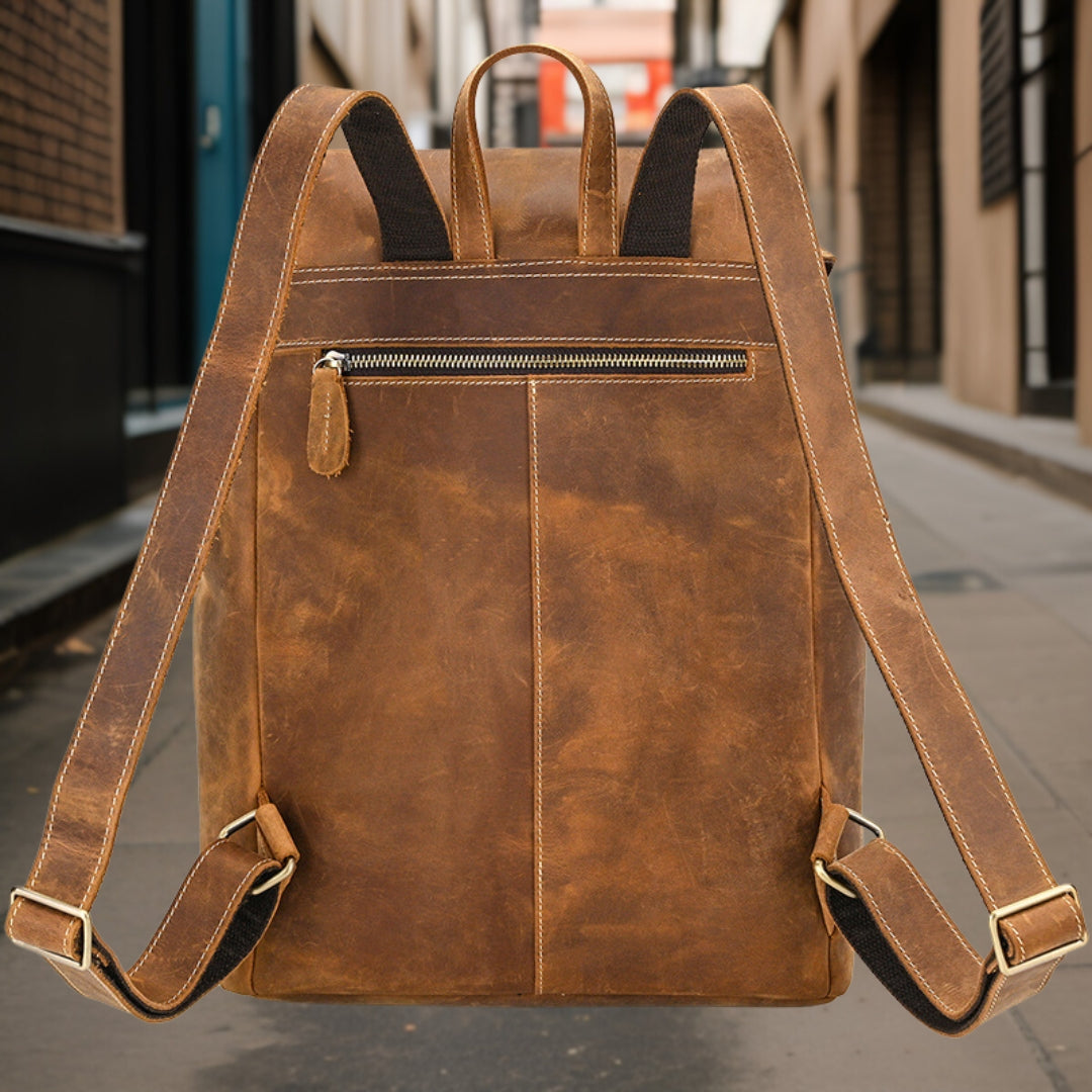 Elijah™ — Stylish Leather Backpack Men's Statement Handbag, alternate view 3
