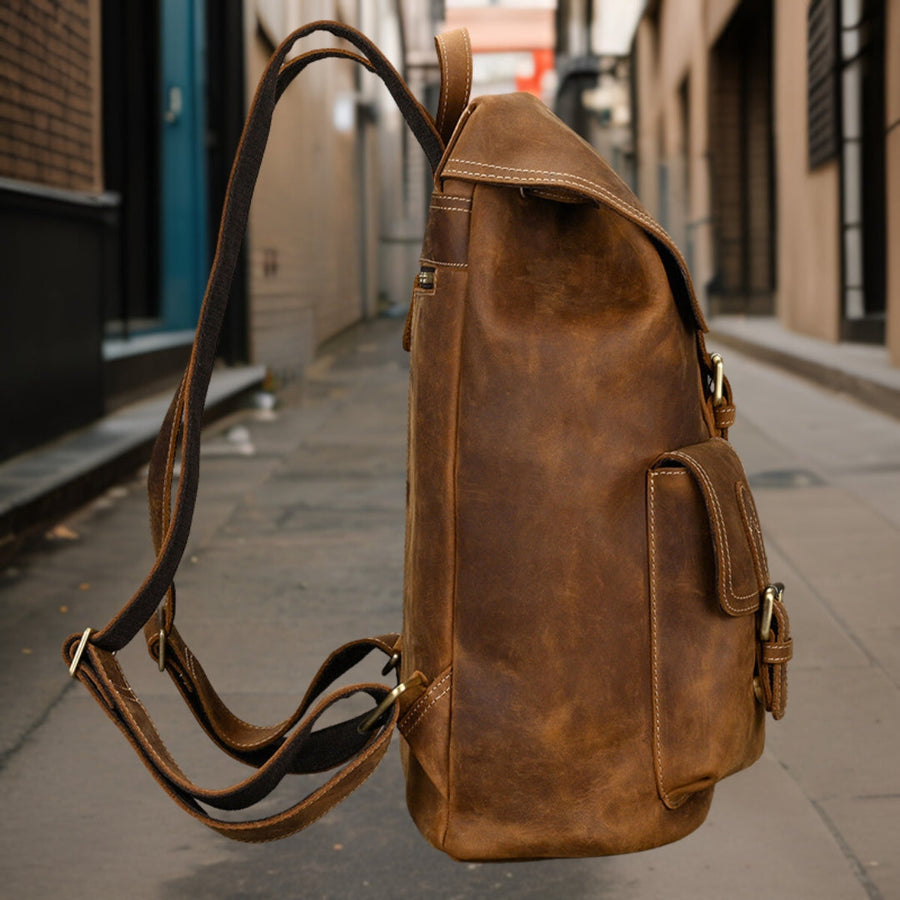 Elijah™ — Stylish Leather Backpack Men's Statement Handbag, alternate view 2