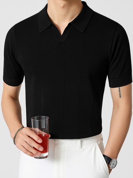 Men's Plus Size Collared Neck Short Sleeve Polo - Opulent Empire