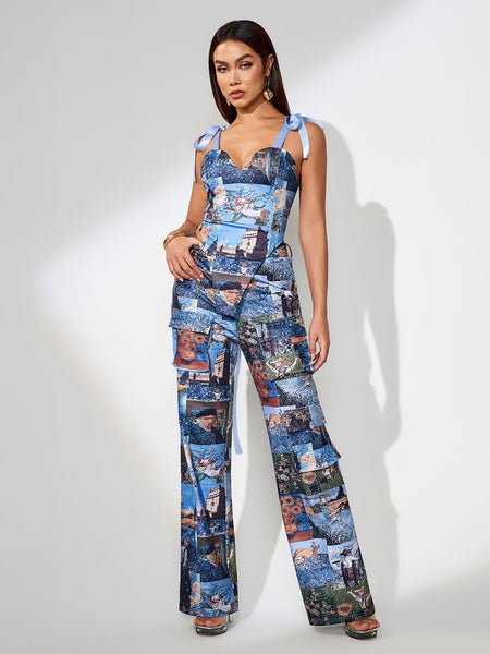 Cargo Pants and Artwork Tapestry Set