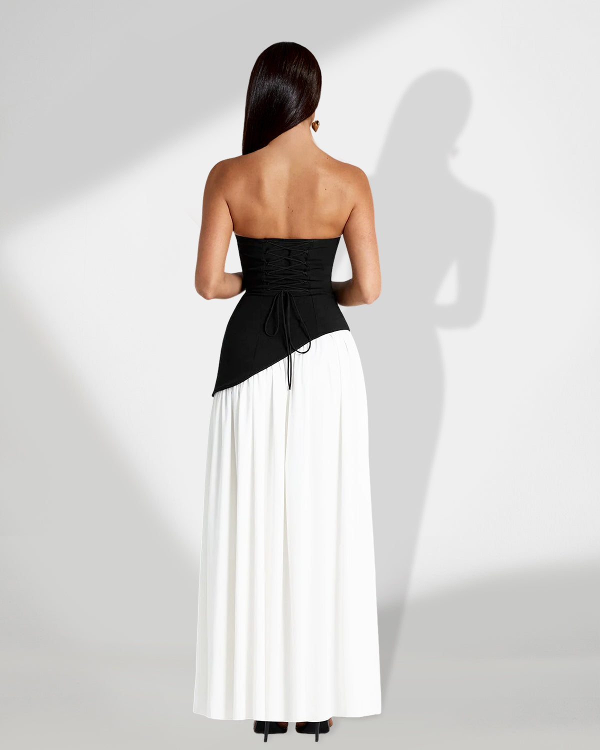 Sienna Delacroix — Contrasted Cut Dress with Slit, alternate view 3