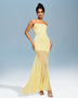 Solid Color Mesh Bustier Dress