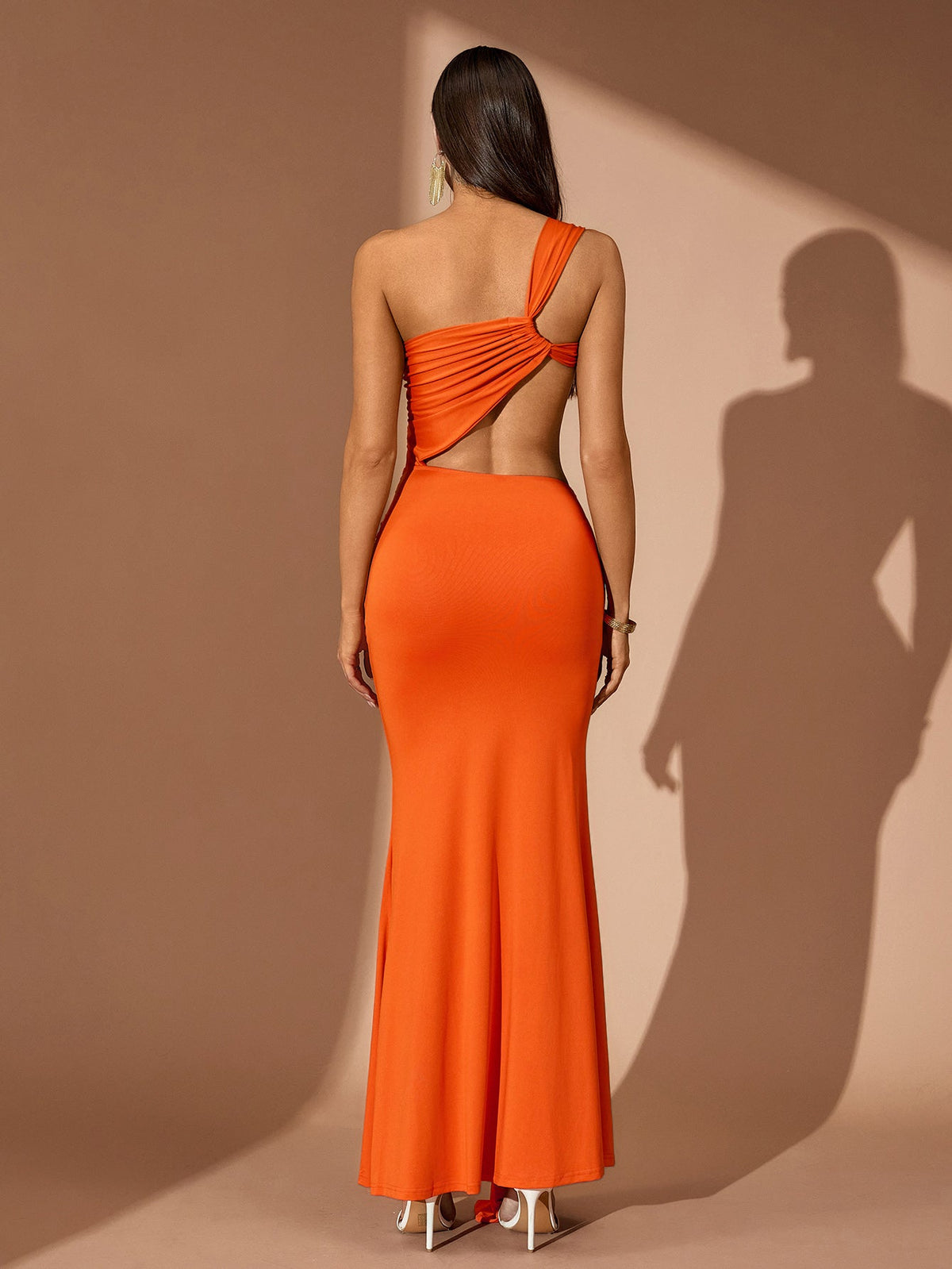 Odette Fontaine — Asymmetric Draped Maxi Vacation Dress, alternate view 4