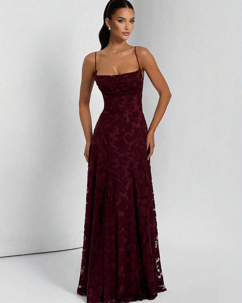Strappy Floral Tie Chiffon Maxi Dress