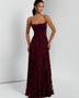 Strappy Floral Tie Chiffon Maxi Dress