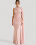 Elegant Pleated Ribbon Maxi Dress