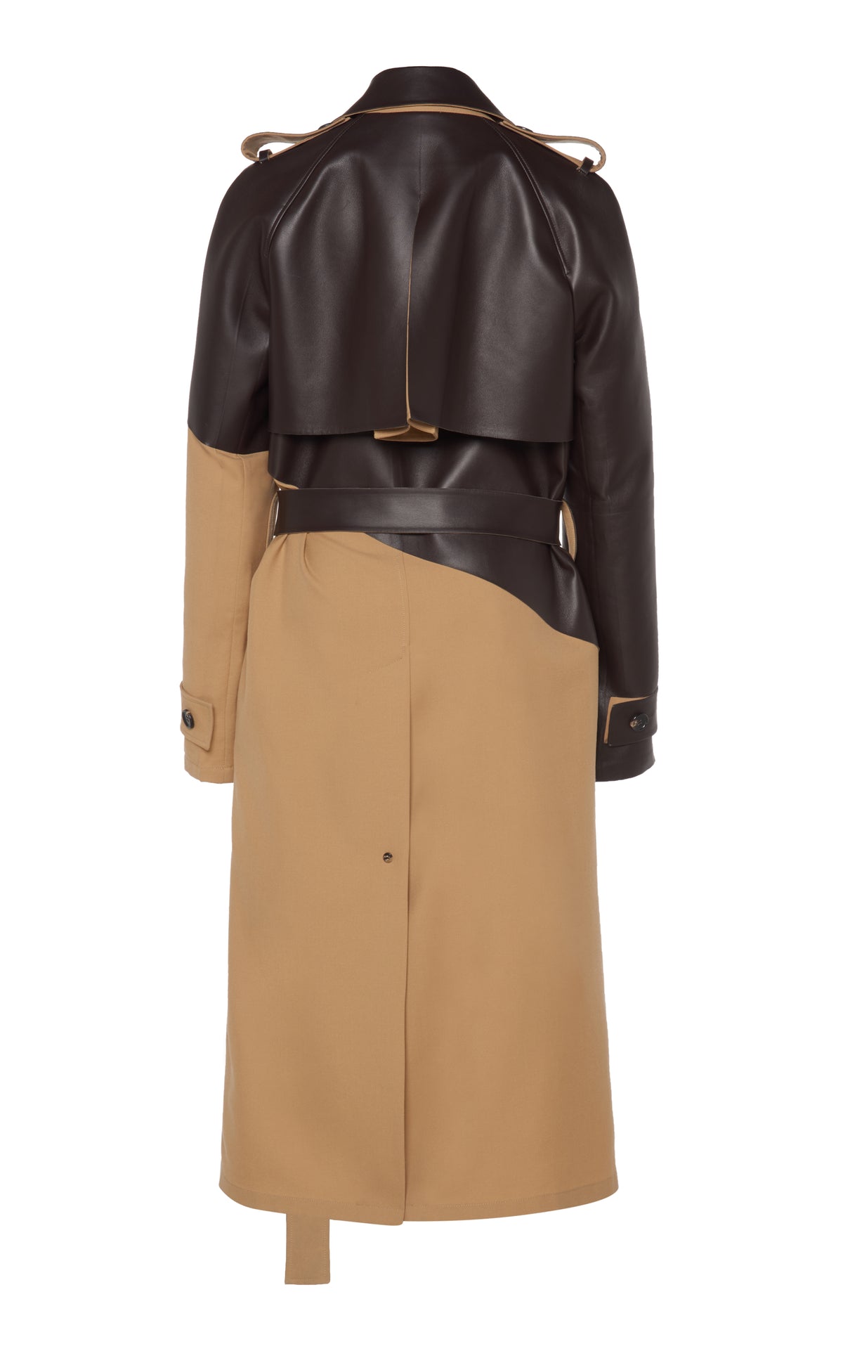 Kymara™ | Suit Collar Leather Trench Coat