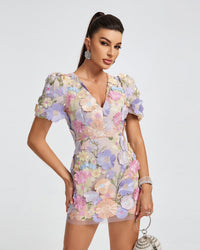 Dove Lefèvre — Helena Lace 3D Floral Mini Dress, alternate view 5