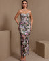 Strapless Dahlia Floral Sequin Dress