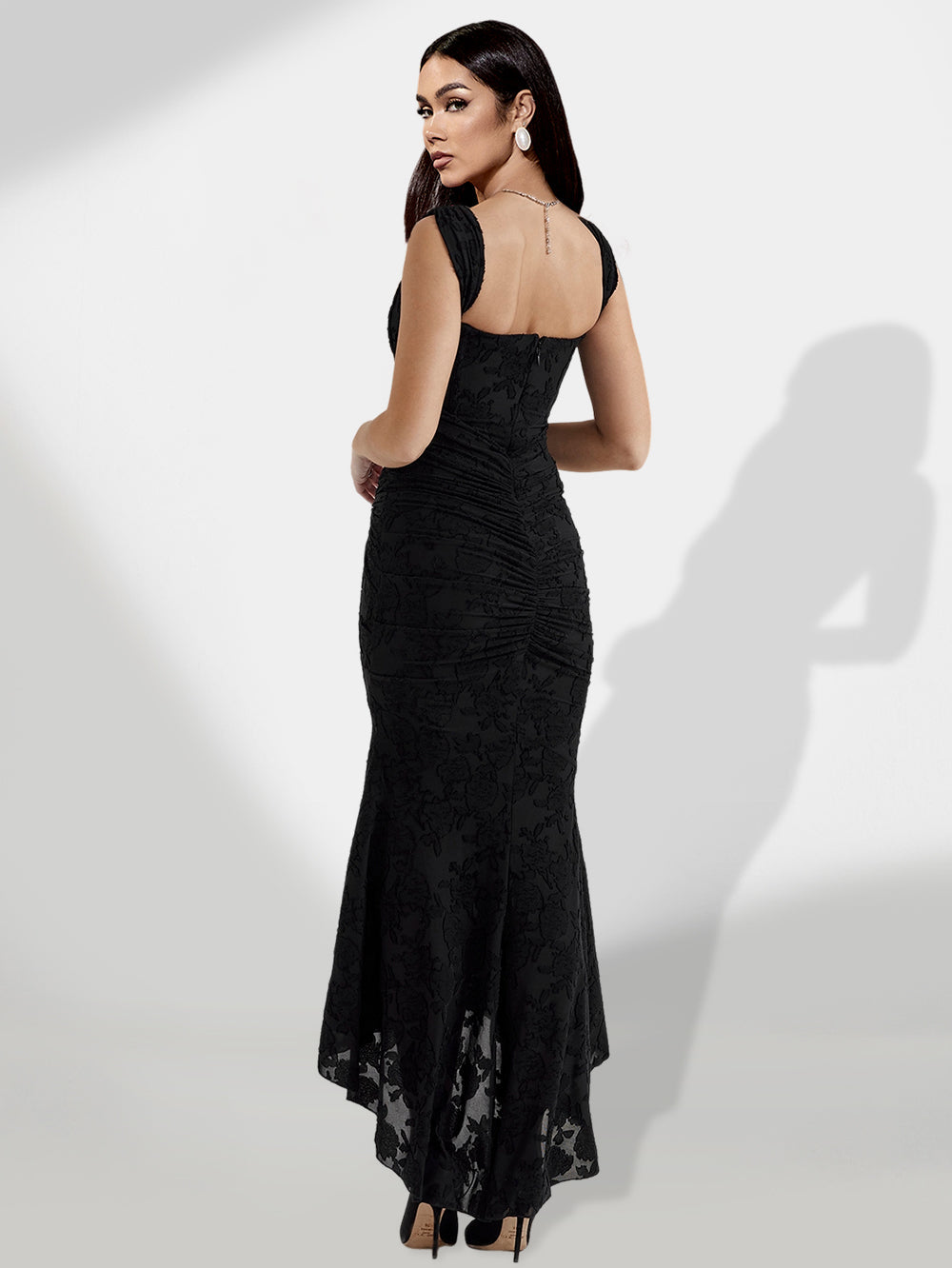 Asymmetric Mermaid-Style Dress with Bright Colors