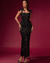 Sexy Lace Dress with Straps and Bow-Shape Cut Detail