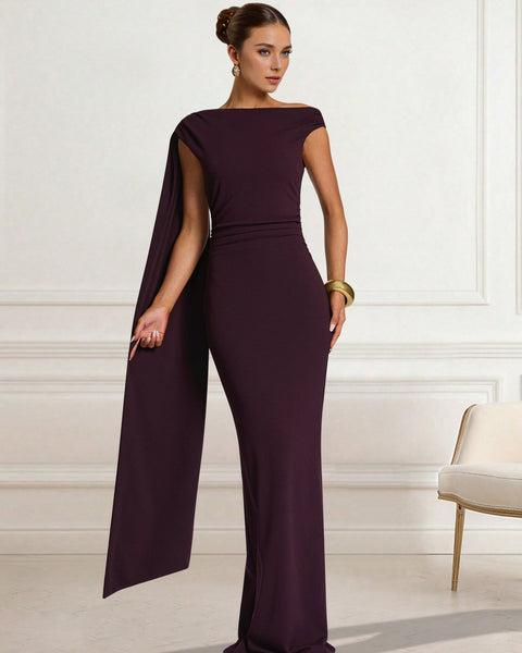 Rückenfreies geripptes Maxikleid