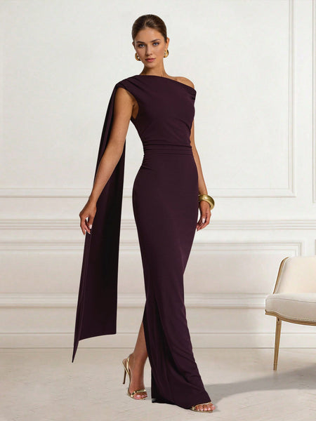 Rückenfreies geripptes Maxikleid
