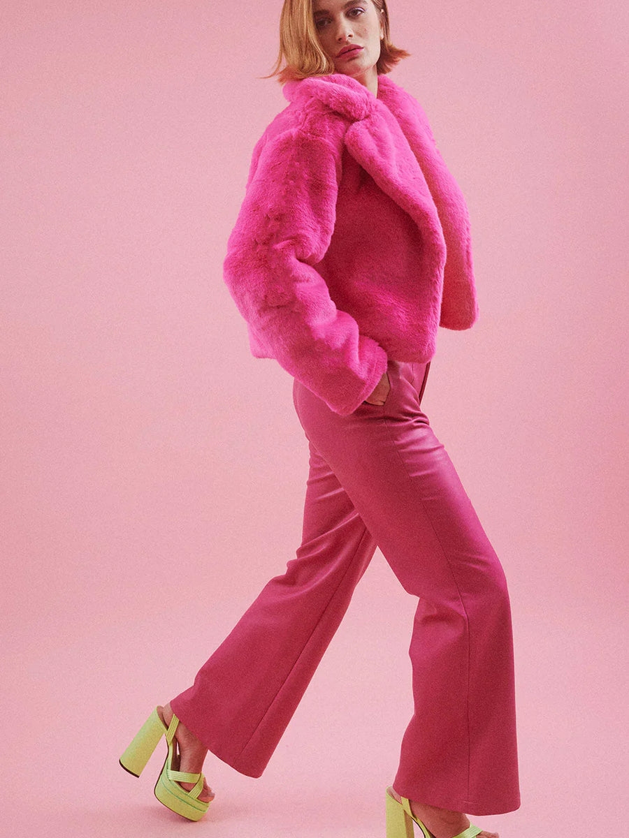 Pink Faux Fur Jacket-1