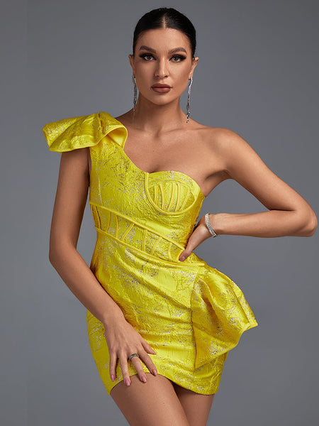 Mini Sleeveless Off-Shoulder Bodycon Dress with Ruffles for an Elegant and Trendy Look