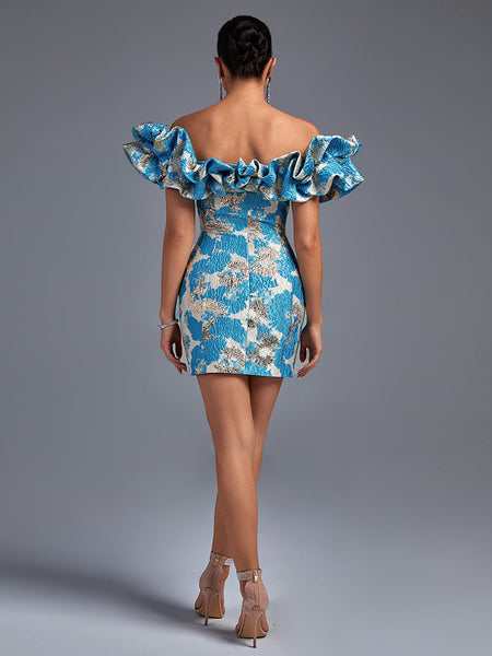 Mini Bodycon Pleated Off-Shoulder Dress for an Elegant Style