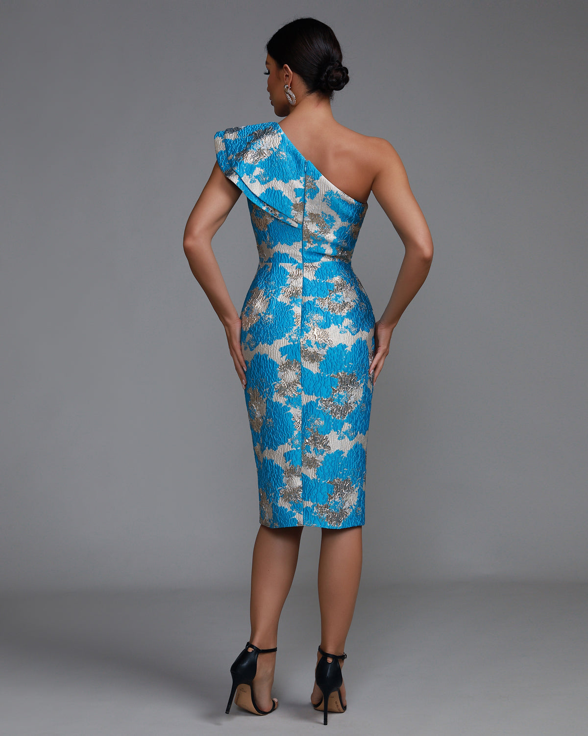 Aster Marceau — Mid-length Dress with Ruffles and Off-the-Shoulder Design, alternate view 4