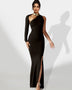 Elegant Asymmetrical Collar Maxi Dress Sleeveless