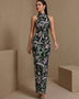 Maxikleid mit Blumenmuster und Pailletten