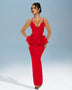 Elegant backless bandage dress with draped pleats