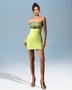 Elegant bandage dress decorated with sparkling rhinestones