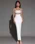 Elegant cut-out clothing with open back and slit, fitted bandage dress