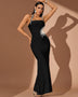 Halter Rhinestone Maxi Bandage Dress