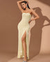 Hotfix Rhinestone Bustier Backless Dress