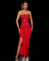 Crystal Embroidery Strapless Bandage Gown