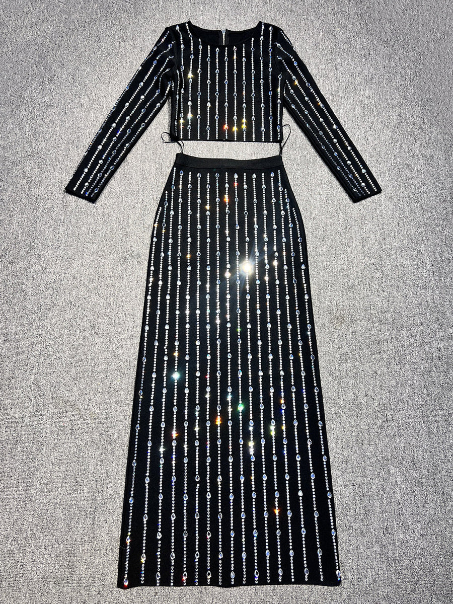 Sparkly Rhinestone Skinny Bandage Set