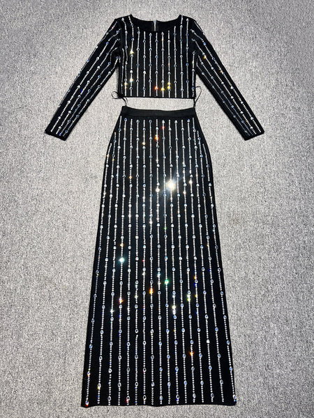 Sparkly Rhinestone Skinny Bandage Set