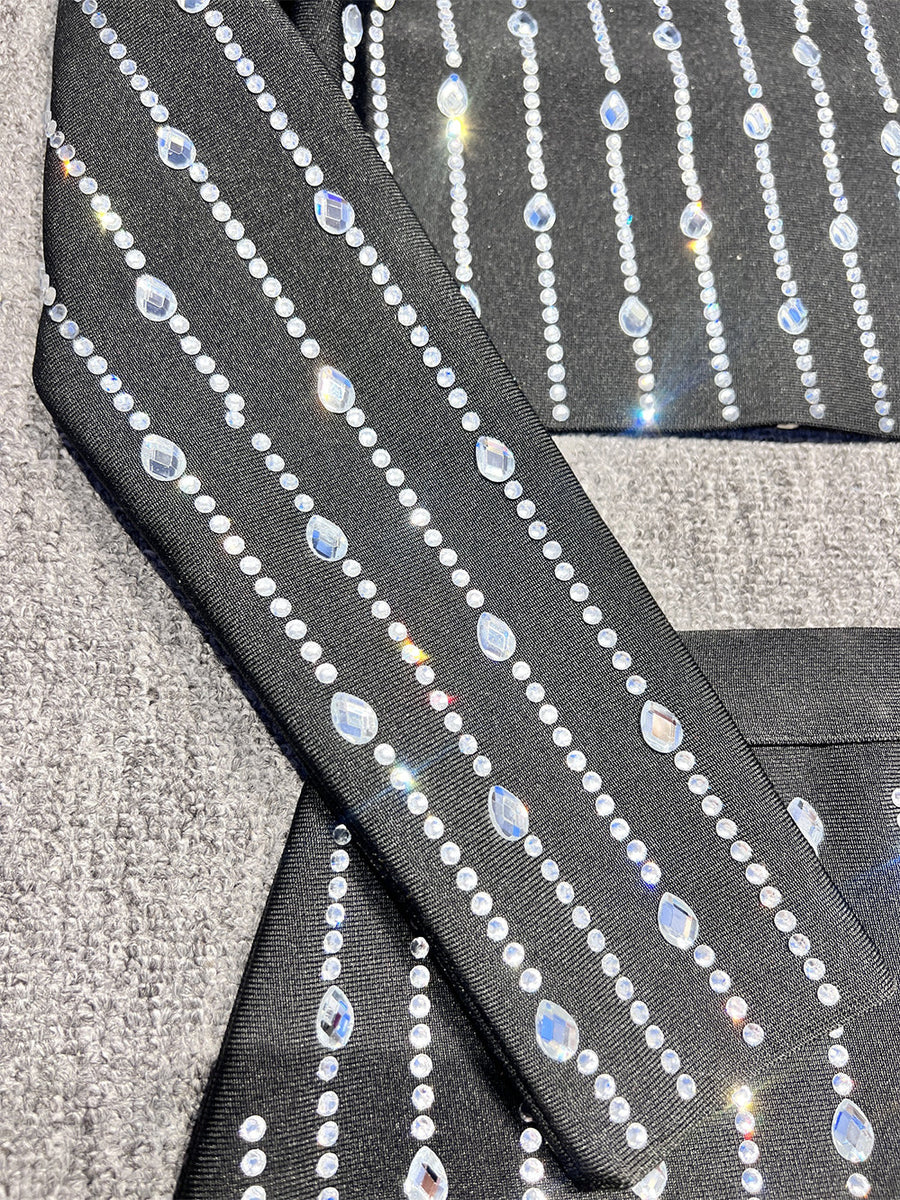 Sparkly Rhinestone Skinny Bandage Set