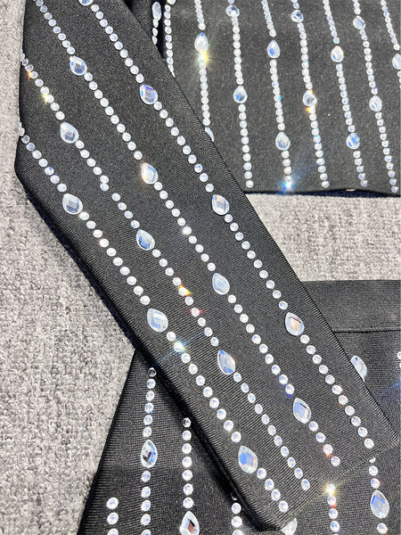 Sparkly Rhinestone Skinny Bandage Set
