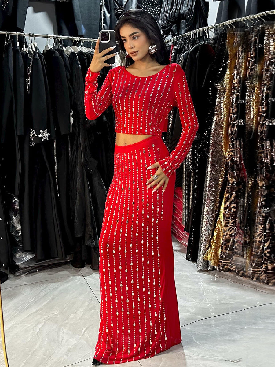 Sparkly Rhinestone Skinny Bandage Set