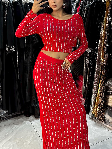 Sparkly Rhinestone Skinny Bandage Set