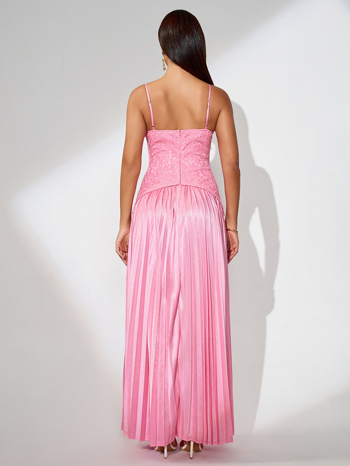 Helena Bellamy — Maxi Lace Dress with Pleats and Back Opening, alternate view 6