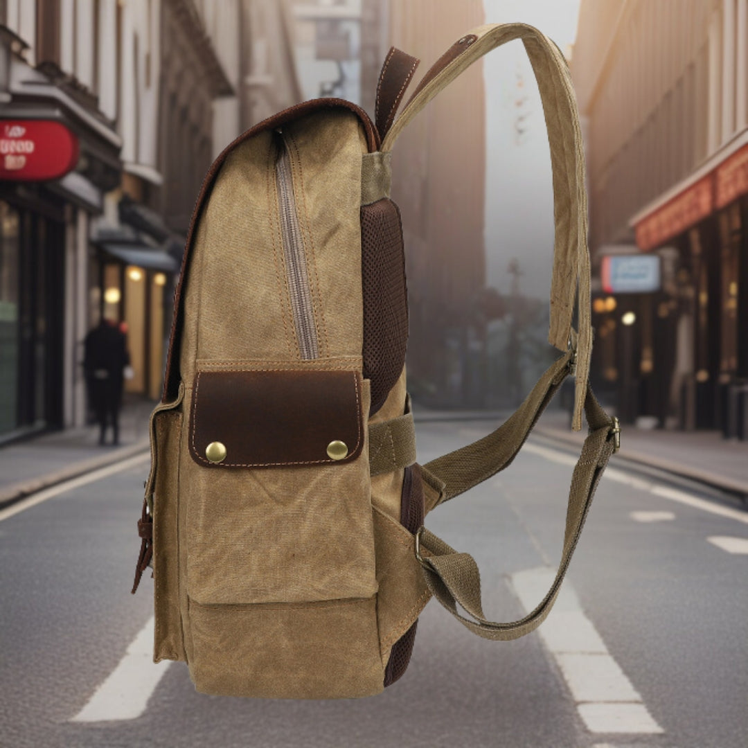 Finnegan™ — Classic High-Quality Canvas Backpack Men's Statement Handbag, alternate view 3