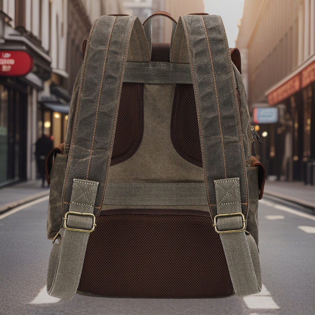 Finnegan™ — Classic High-Quality Canvas Backpack Men's Statement Handbag, alternate view 4