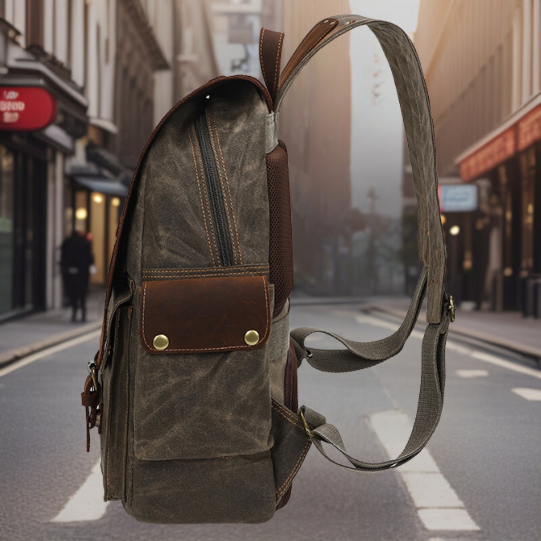 Finnegan™ — Classic High-Quality Canvas Backpack Men's Statement Handbag, alternate view 5