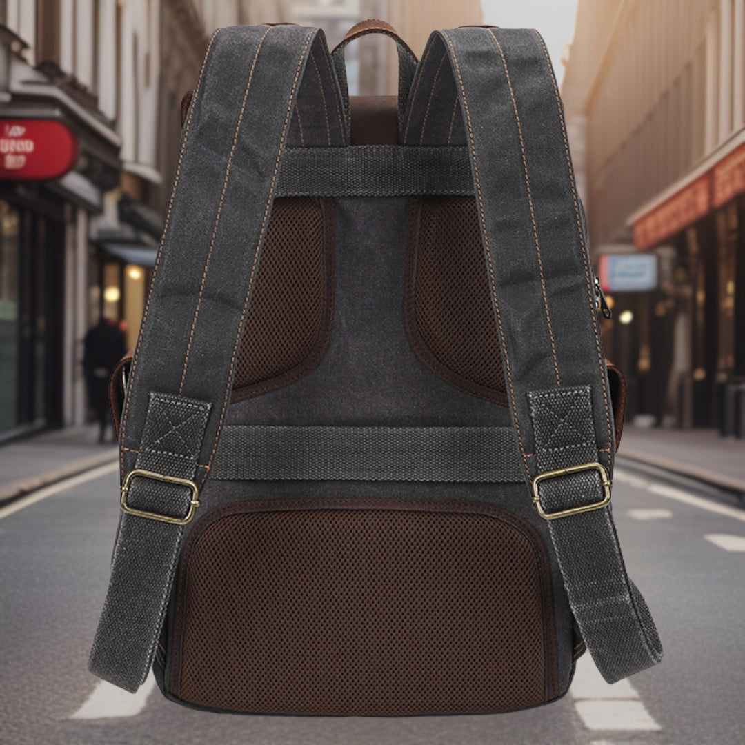 Finnegan™ — Classic High-Quality Canvas Backpack Men's Statement Handbag, alternate view 6