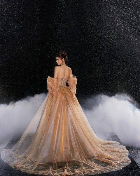 Golden Halo Ensemble Gown