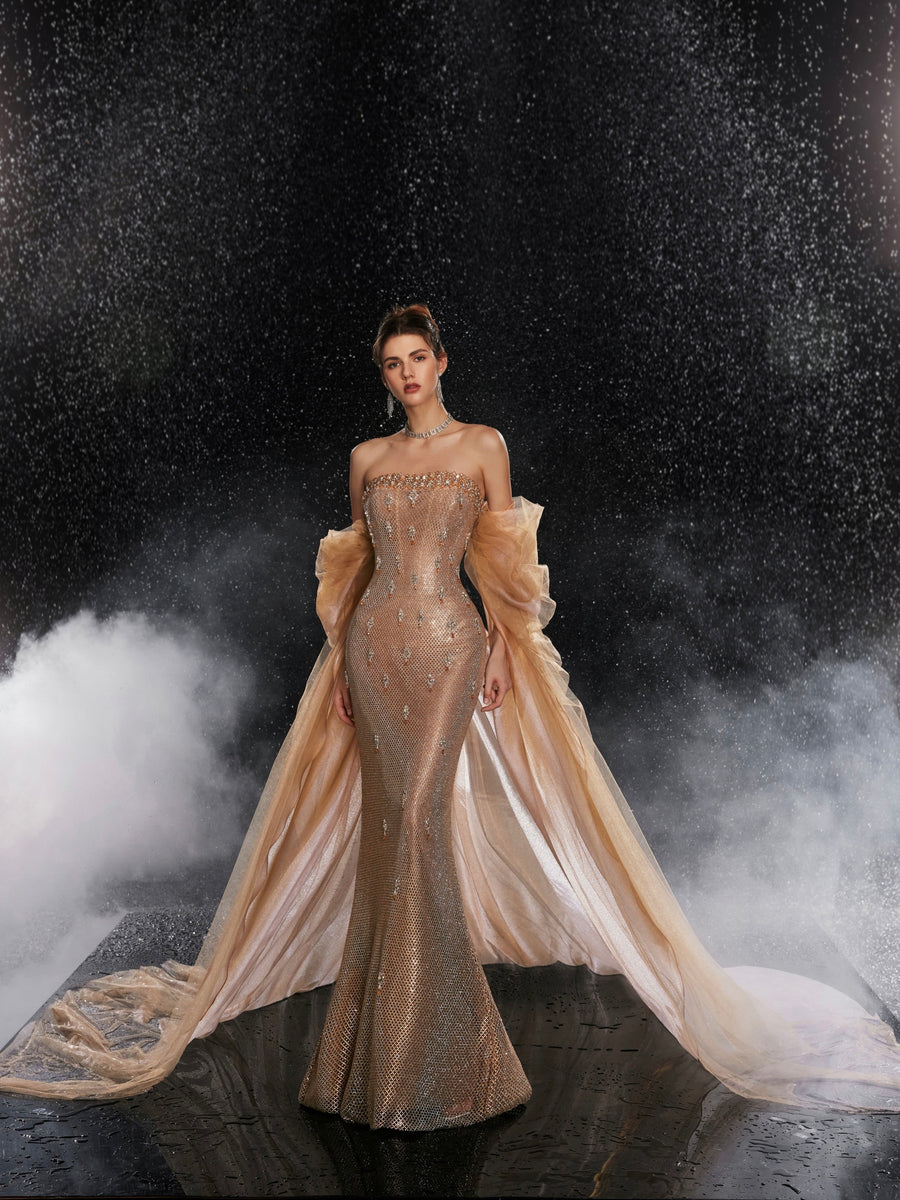 Golden Halo Ensemble Gown