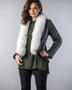 Gray Merino Shearling Jacket with Arctic Fox Fur Collar-0