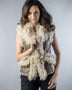 Taupe Natural Nappa Lambskin Merino Fur Vest-0