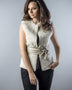 Light Brown Reversible Natural Nappa Sheepskin Fur Vest-0