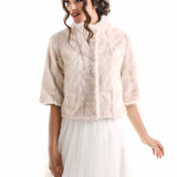 Ivory Genuine Mink Fur Jacket-2