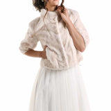 Ivory Genuine Mink Fur Jacket-0