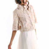 Ivory Genuine Mink Fur Jacket-3